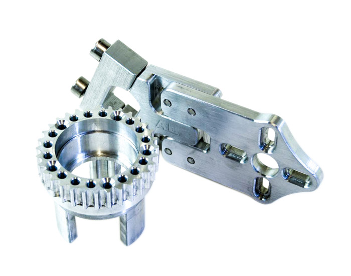 CNC Machined Linkage and Drive Gear Assembly